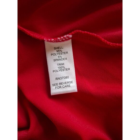 Cato Women Tunic Top L Red Flowy Hemline Lightweight Short Sleeve Lagenlook Boho - Picture 4 of 8